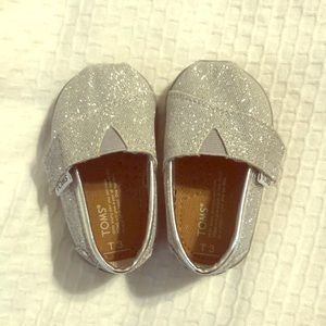 Silver Glitter Toms for Baby (New without Tag)